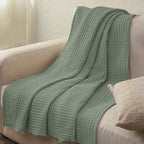Linen Cotton - Waffle Weave Throw Blanket