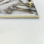 Wild Agate Serving Tray With Brass Handles